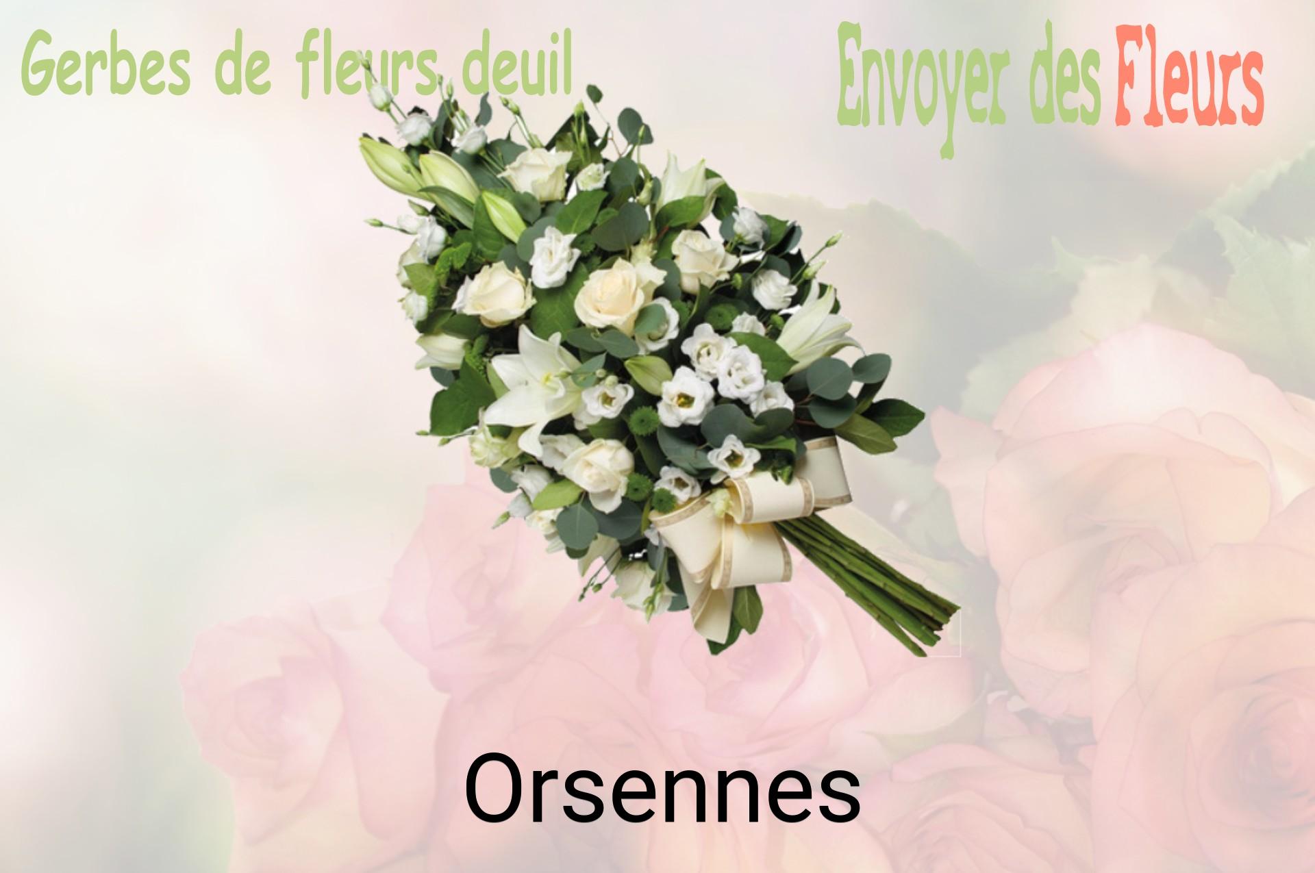Gerbe de fleurs de deuil livrée à Orsennes
